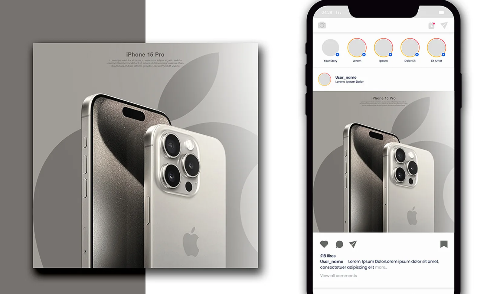 Branding and marketing design system visuals inspired by premium product launches.