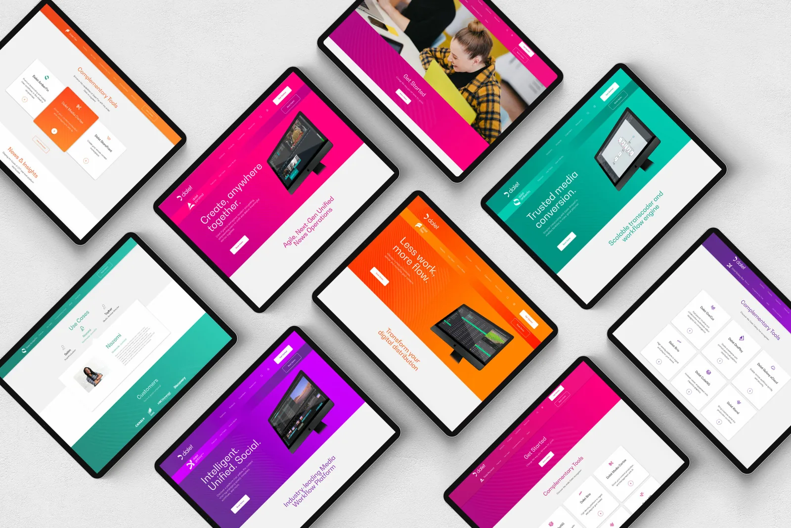 Website and creative alignment visuals for brand and creator campaigns.