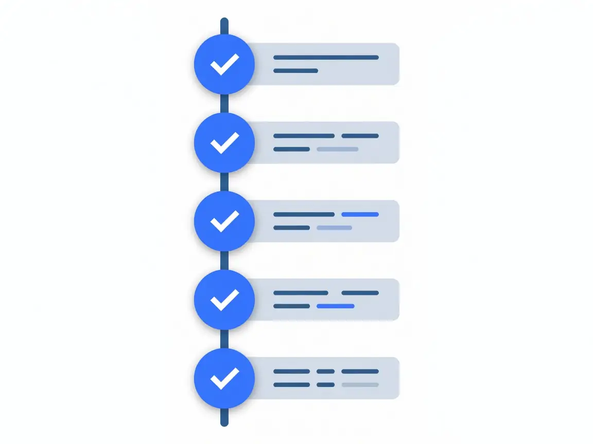 Five-step checklist graphic for evaluating free Linktree alternatives and redesigning a link-in-bio page.