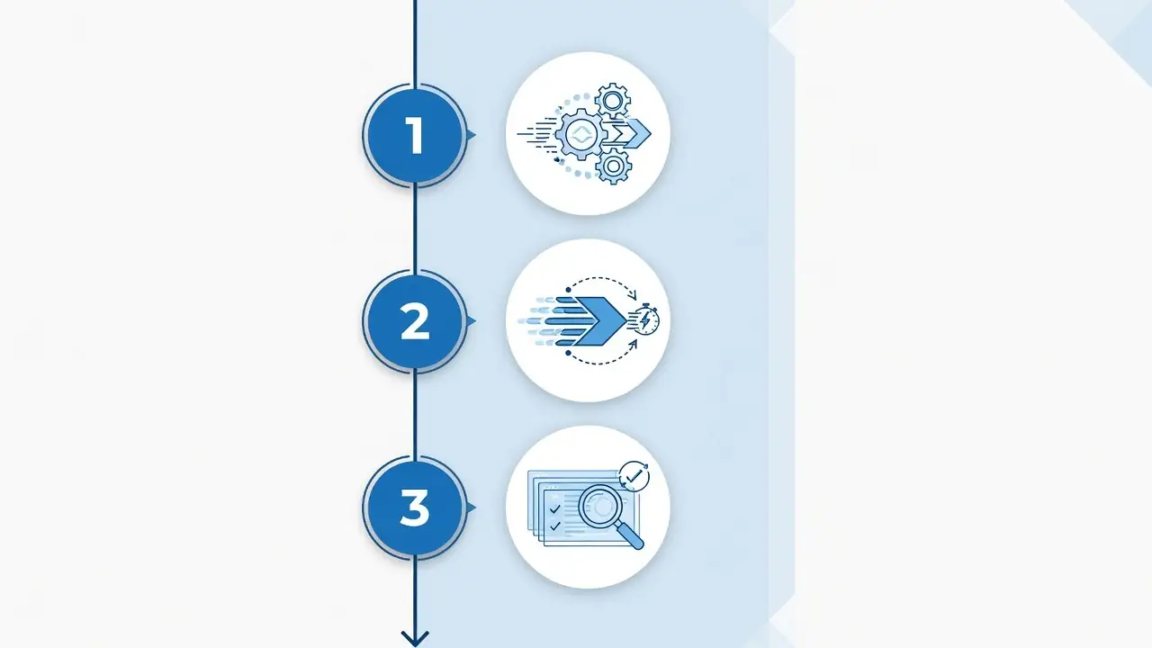 Three step process graphic for using AI in UI design while preserving brand identity