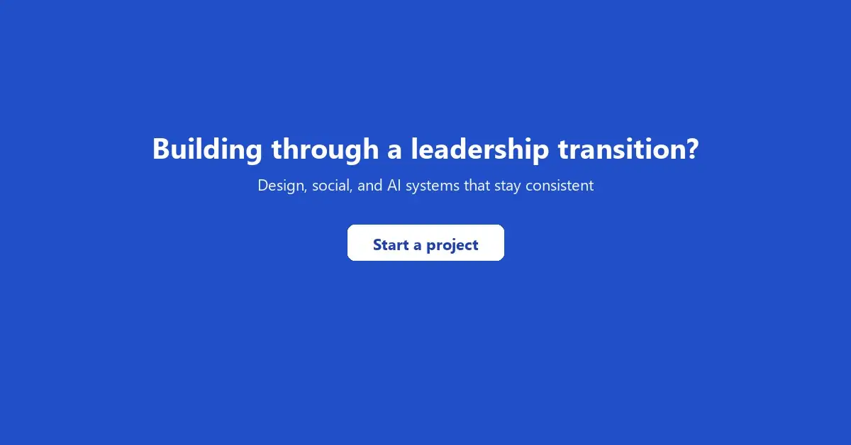 Short Stereo end CTA inviting teams to build brand consistency after Apple CEO John Ternus lessons.