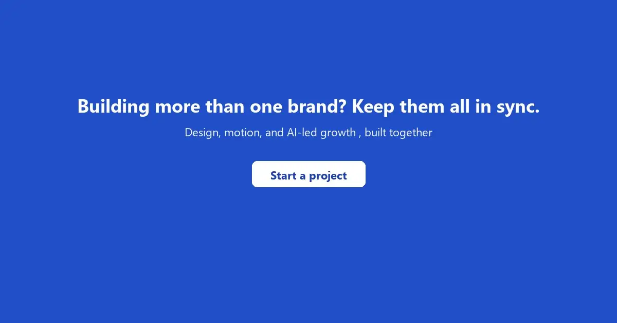 Short Stereo end-of-article call-to-action card inviting readers to start a brand portfolio project.