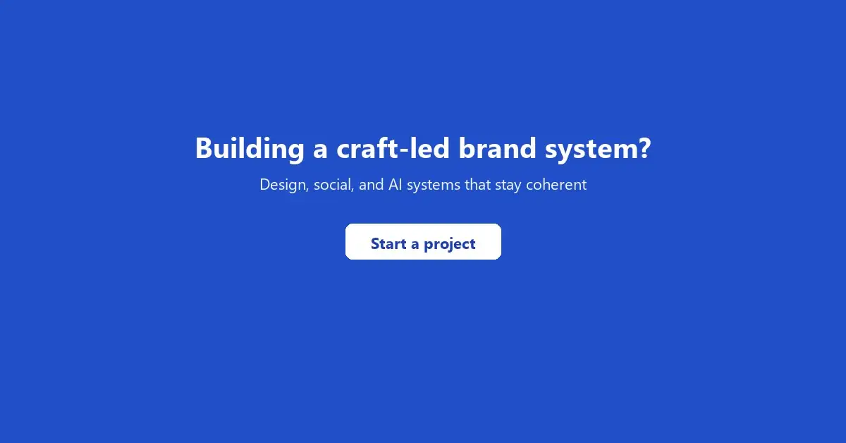 Short Stereo end CTA inviting teams to build craft-led brand systems after Louis Vuitton design lessons.