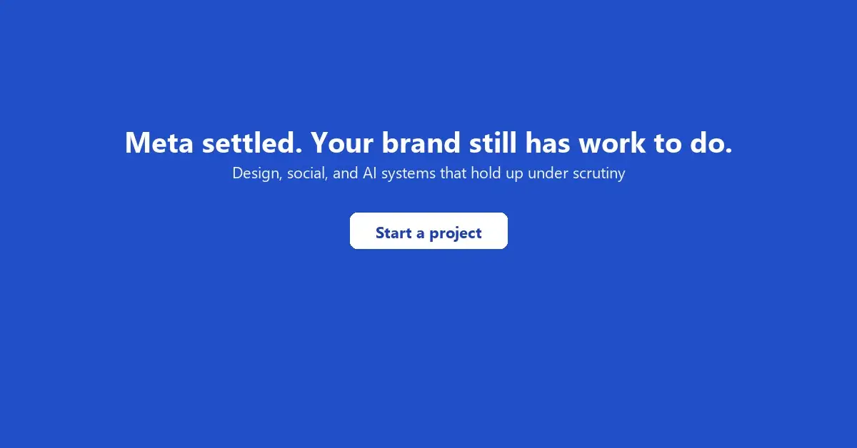 Short Stereo end CTA inviting teams to close brand trust gaps after Meta settlement.