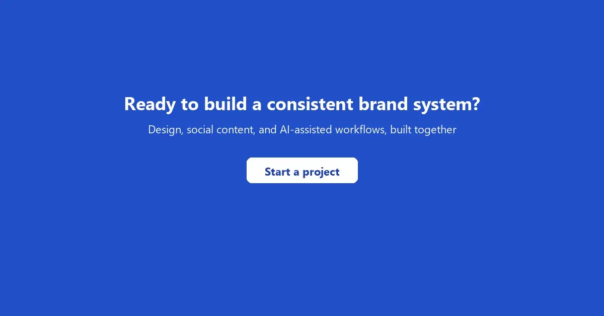 Short Stereo end-of-article call-to-action card inviting readers to start a social and video project.