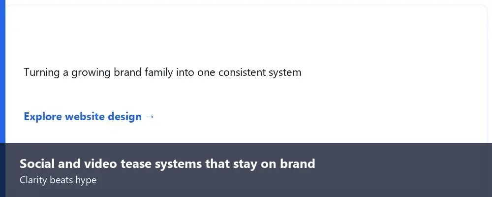 Short Stereo social media systems service card shown inline within the article.