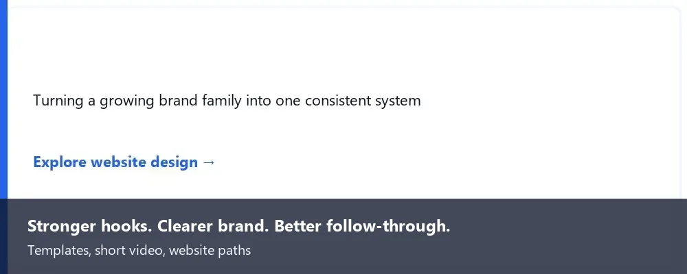 Service card highlighting stronger hooks, clearer branding, and better follow-through for social views.