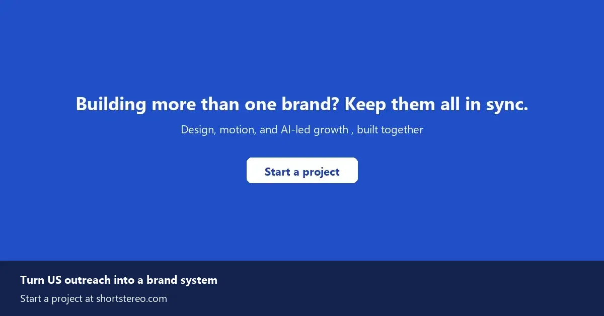 End-of-article call-to-action card inviting readers to turn US outreach into a brand system.