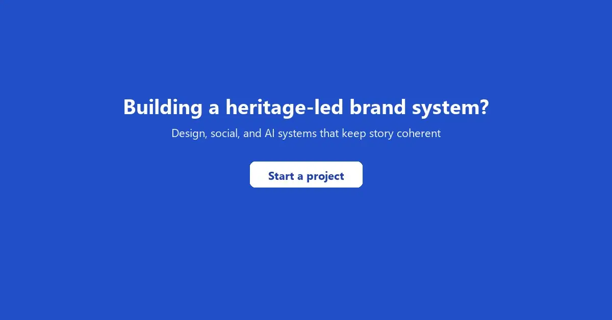 Short Stereo end CTA inviting teams to build heritage packaging systems after Jack Daniel's branding lessons.