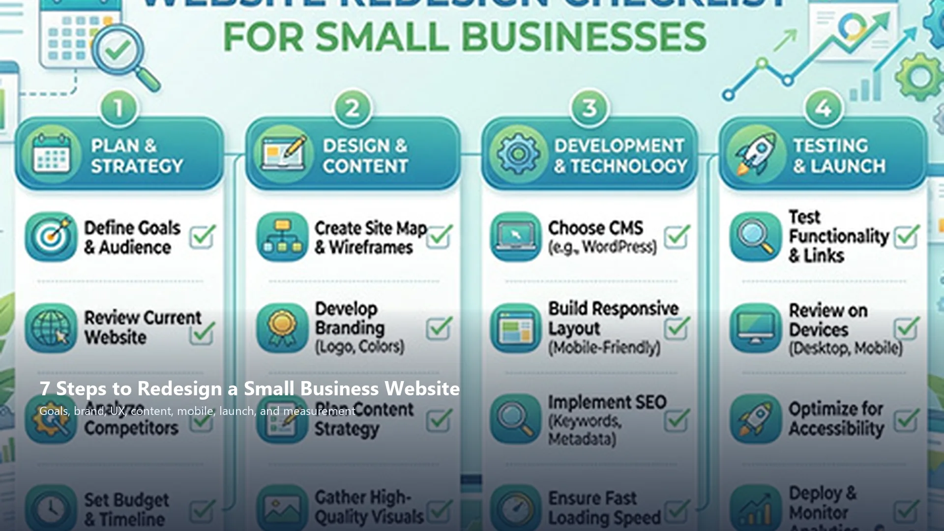 7 Steps to Redesign a Small Business Website, related article