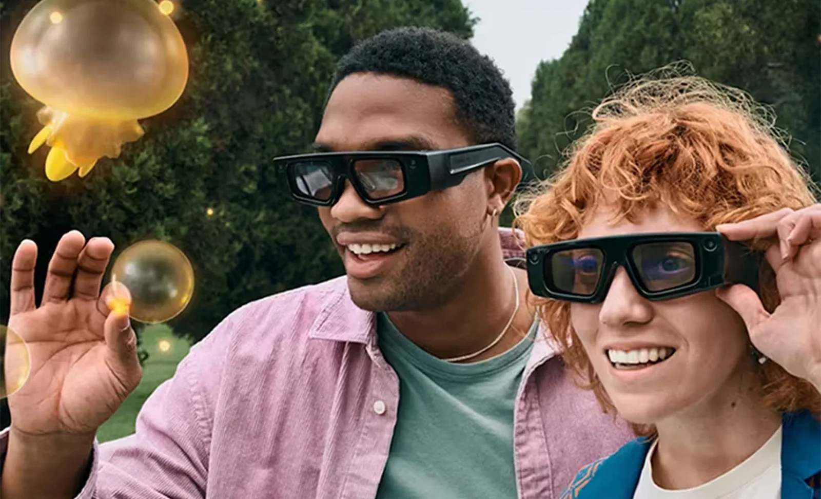 Snap branding and Specs campaign visual used to illustrate wearable marketing and brand identity.