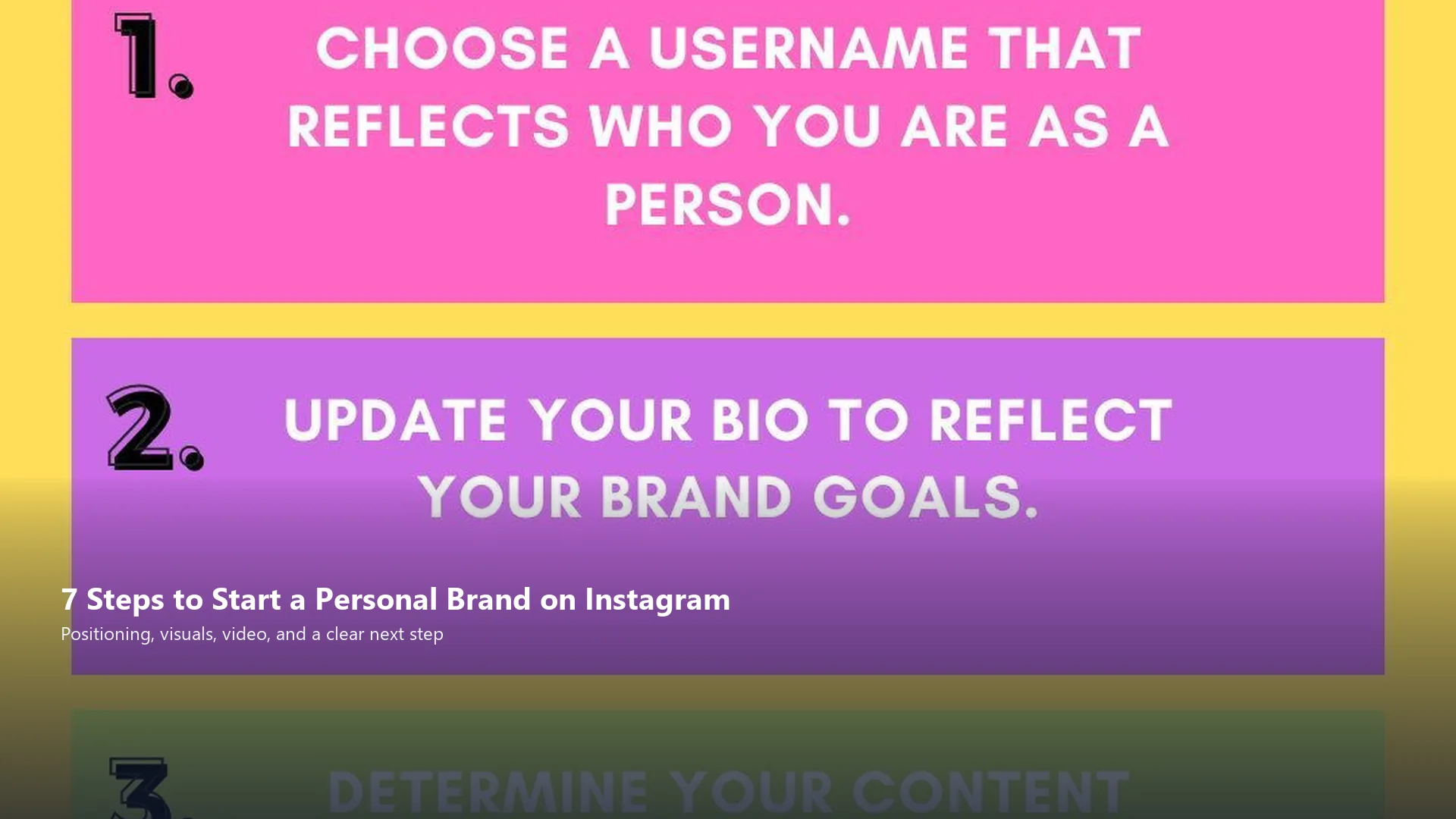 7 Steps to Start a Personal Brand on Instagram