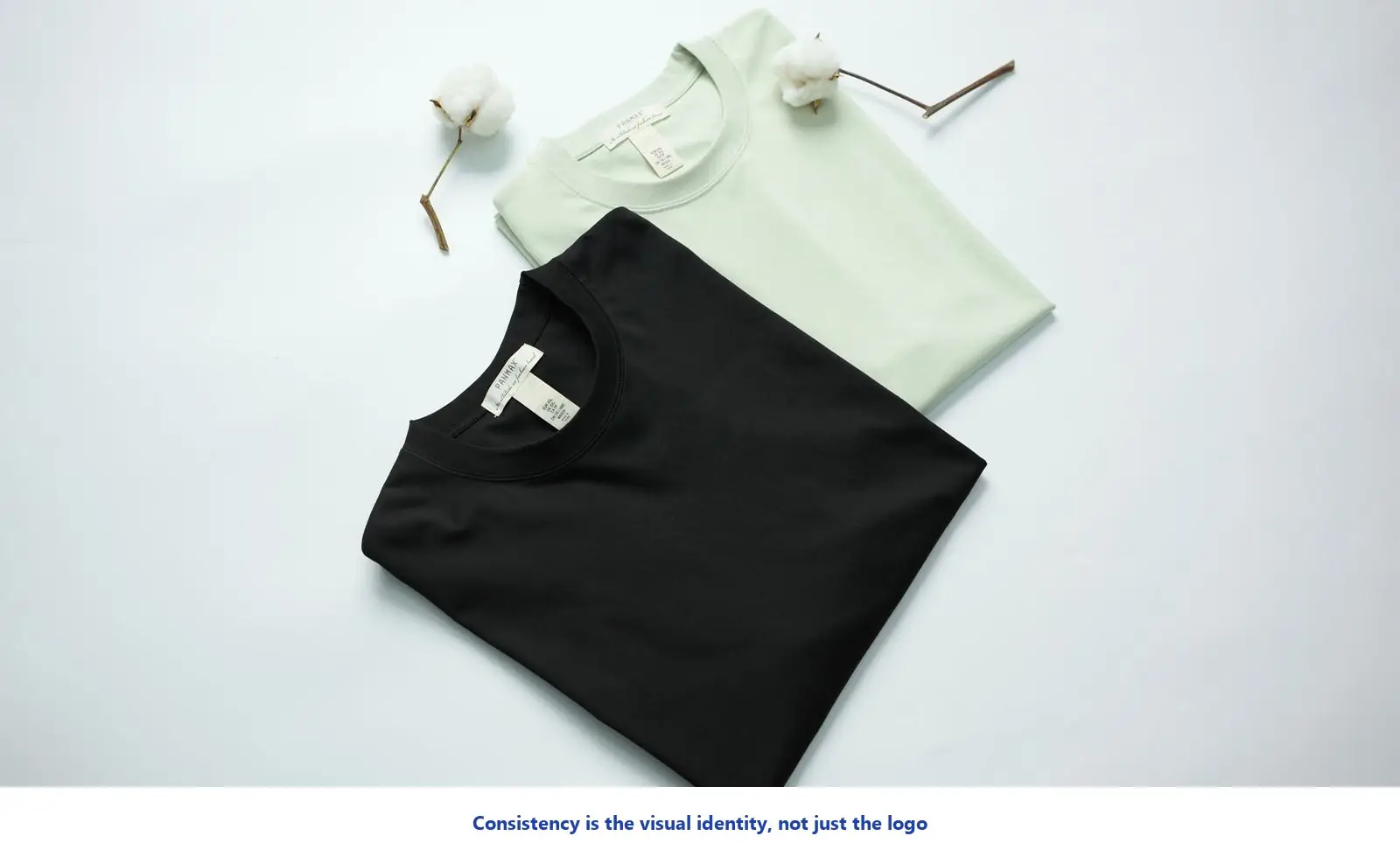 A flat-lay photography example showing how streetwear brands present products consistently, used here as a generic illustration, not a specific brand's photo.