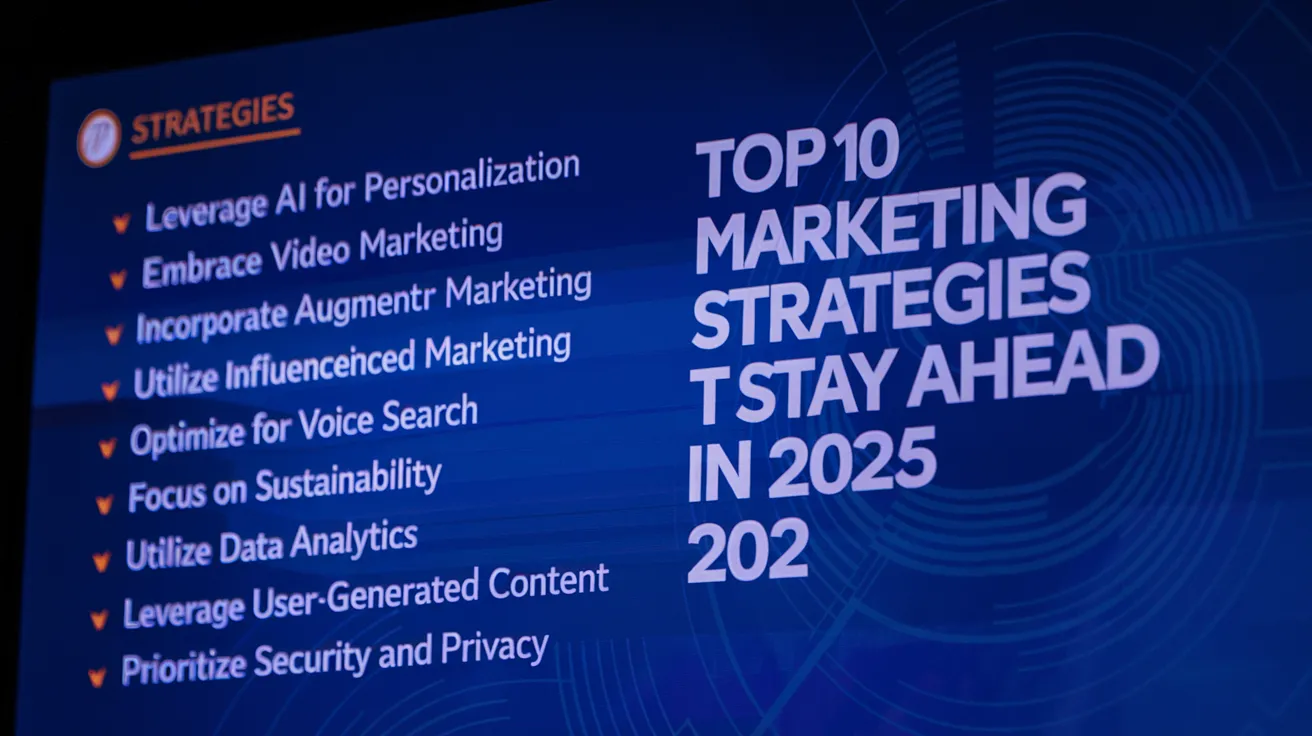 Top 10 Marketing Strategies to Stay Ahead in 2025: A Guide